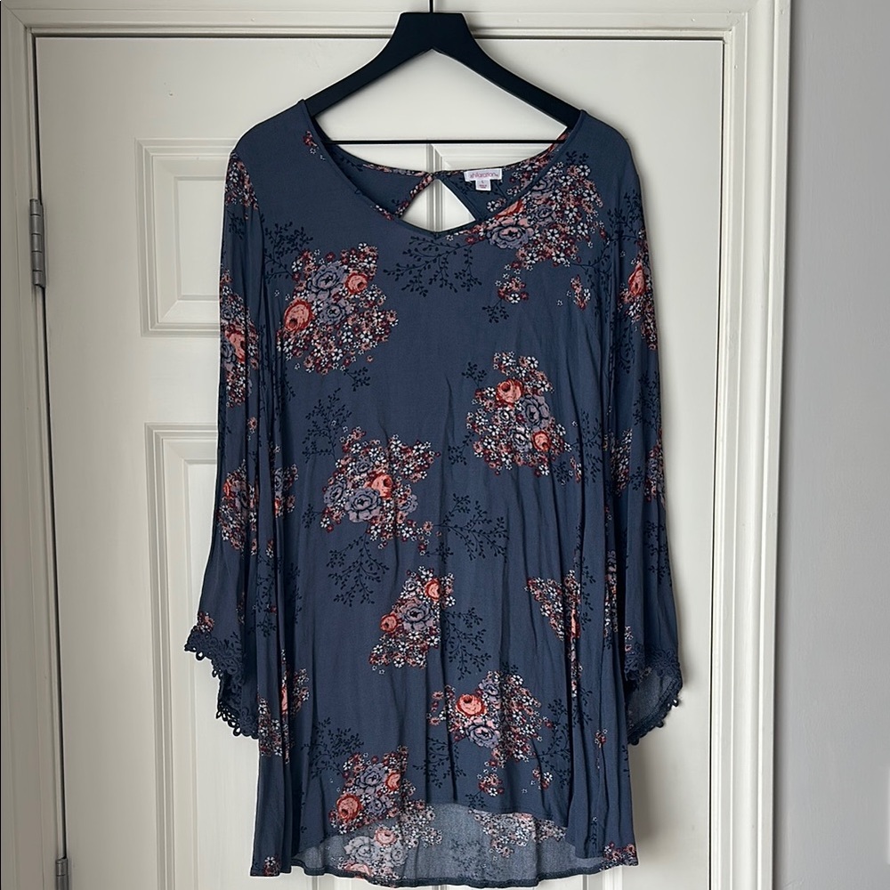 Xhilaration Blue Floral Dress